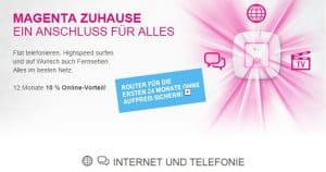 Telekom Magenta Zuhause: Internet und Telefonie (Bild: Telekom-Website)