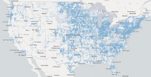USA Breitband-Karte Januar 2015 (Bild: broadbandmap.org)