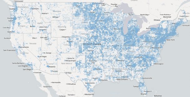 USA Breitband-Karte Januar 2015
