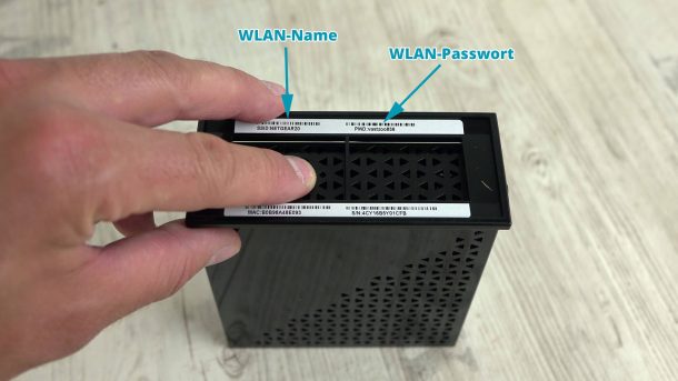 N300 Unterseite WLAN-Name und Passwort