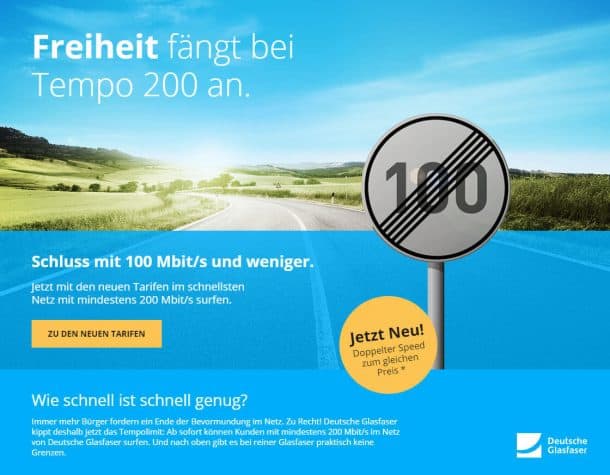Deutsche Glasfaser 200 Mbit