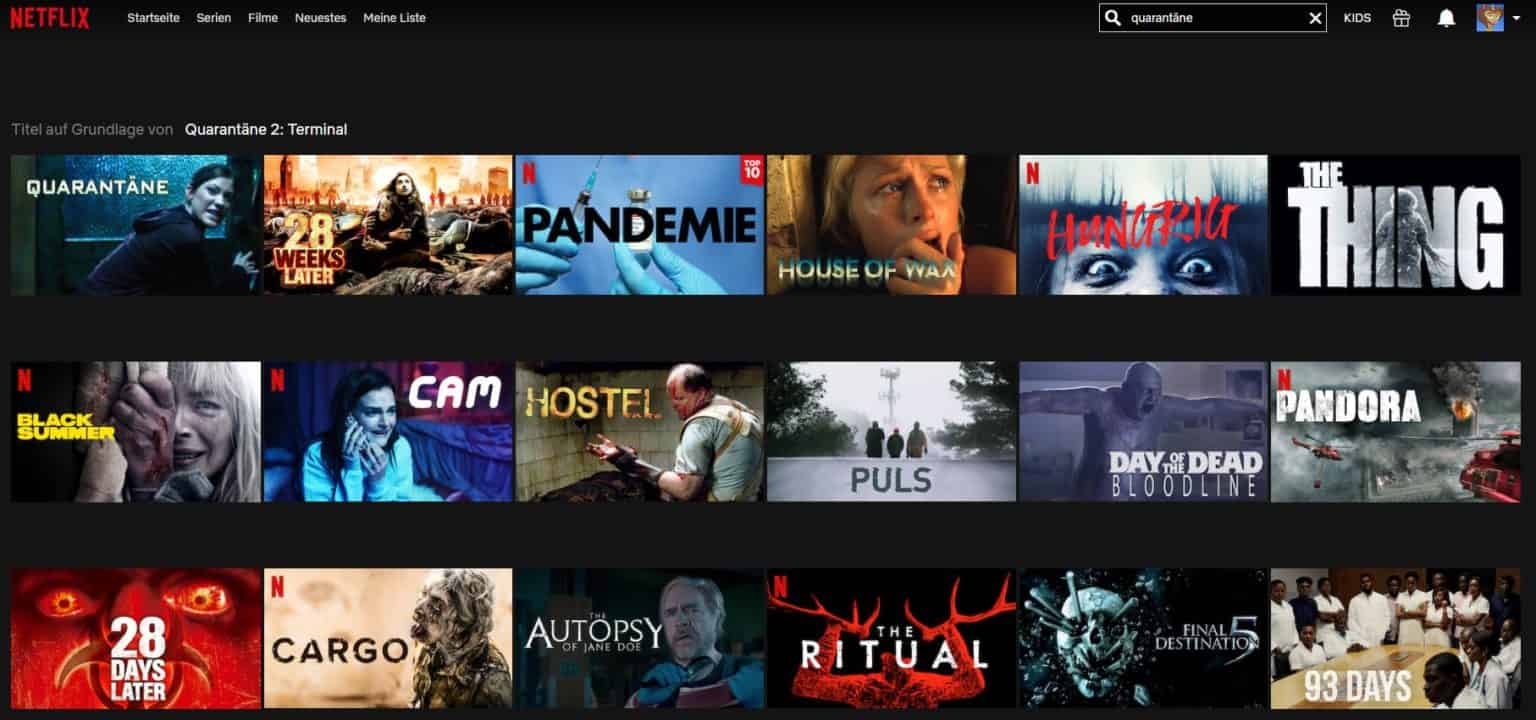 Netflix Quarantäne-Filme
