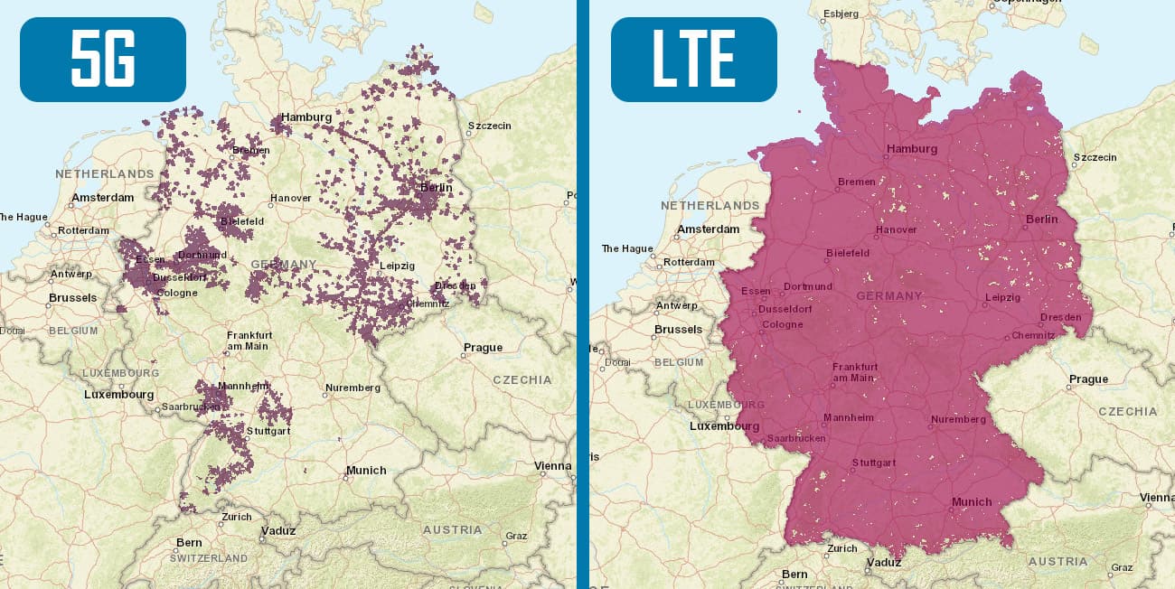 5G/LTE in Deutschland - Netzausbau Juni 2020
